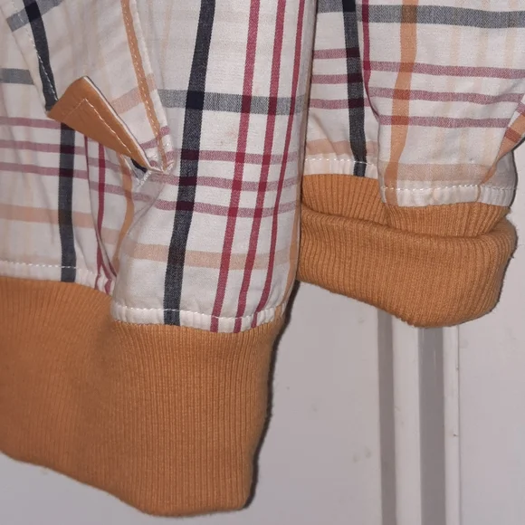 TIMBERLAND Windowpane Plaid Cotton Jacket Rain Resistant Bomber Car Coat Street - Picture 8 of 16